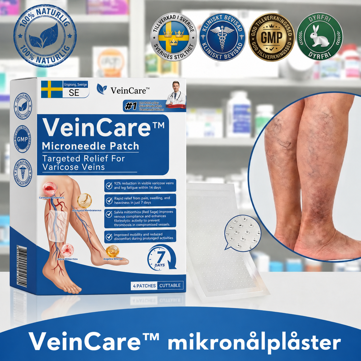 VeinCare™ – Mikronålsplåster för Starkare & Vackrare Ben