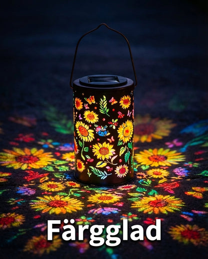 GlowGarden™ – Solcellslykta med Magiska Blomsterprojektioner
