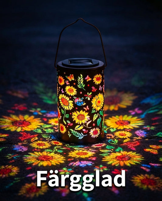 GlowGarden™ – Solcellslykta med Magiska Blomsterprojektioner