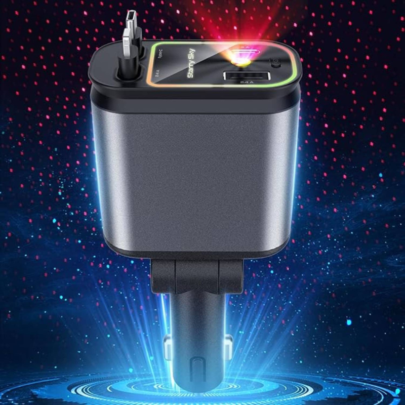 ChargeGlow™ – 66W Snabbladdare med Stjärnprojektor