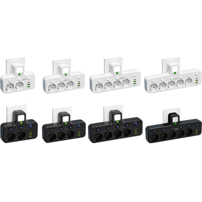 PowerDock™ Smart Laddningshub – Fleruttag med USB och nattlampa