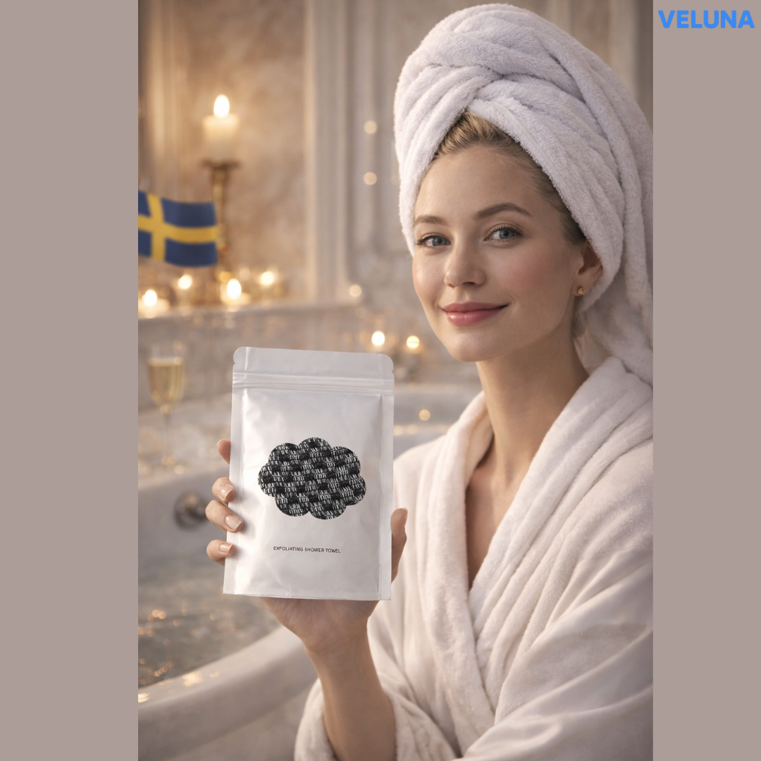 ExfoClean™ Exfolierande Duschhandduk – Djup rengöring & silkeslen hud