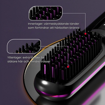 QuickBrush™ – Elektrisk Stylingborste för Snabbt, Slätt & Frissfritt Hår på 2 Minuter