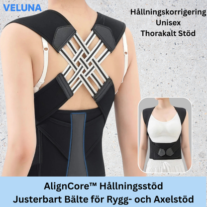 AlignCore™ Hållningsstöd - Justerbart Bälte för Rygg- och Axelstöd