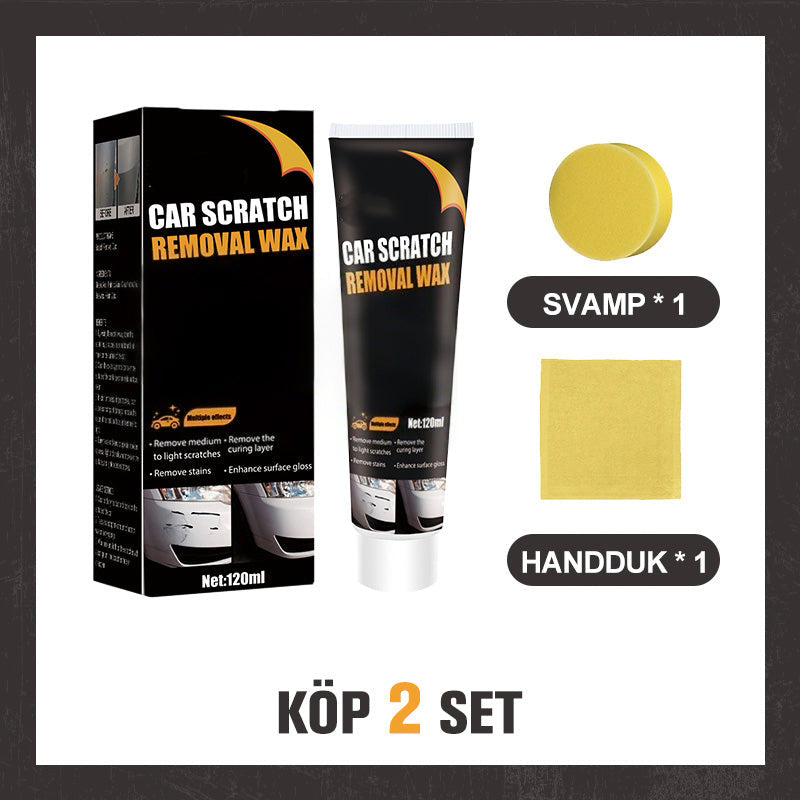 ScratchFix™ – Reparationspasta för Bilrepor & Lackskador + GRATIS Appliceringssvamp & 1 Dubbelsidig mikrofiberduk
