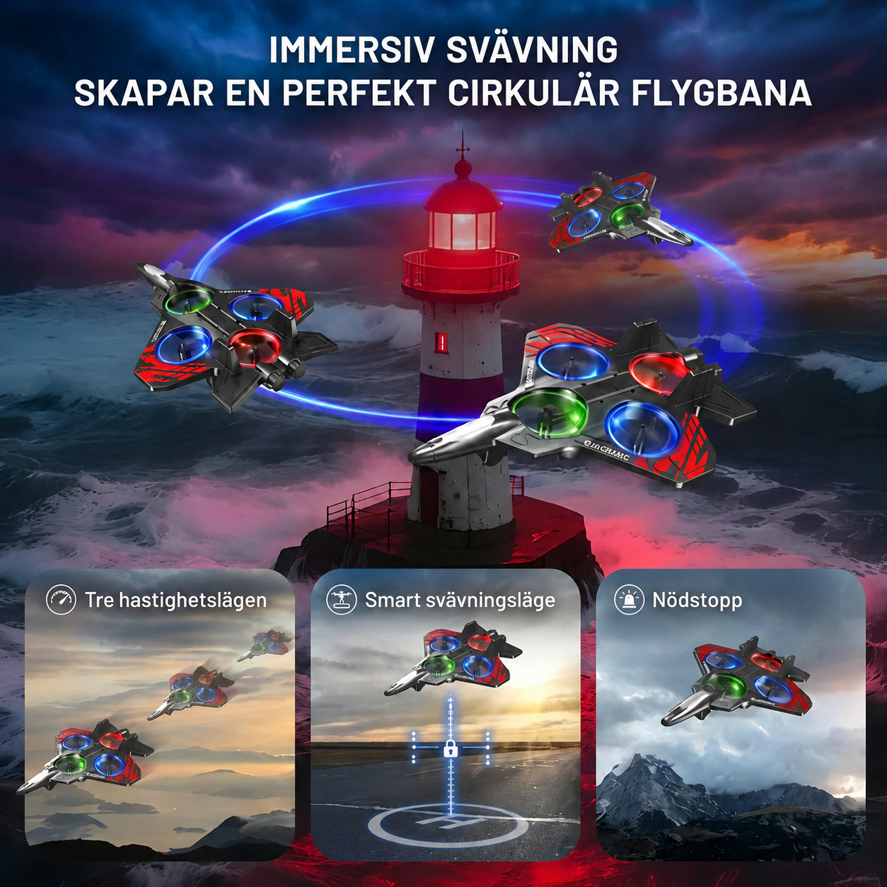 AeroGlow™ – Futuristisk RC-Drönare med LED-Ljus