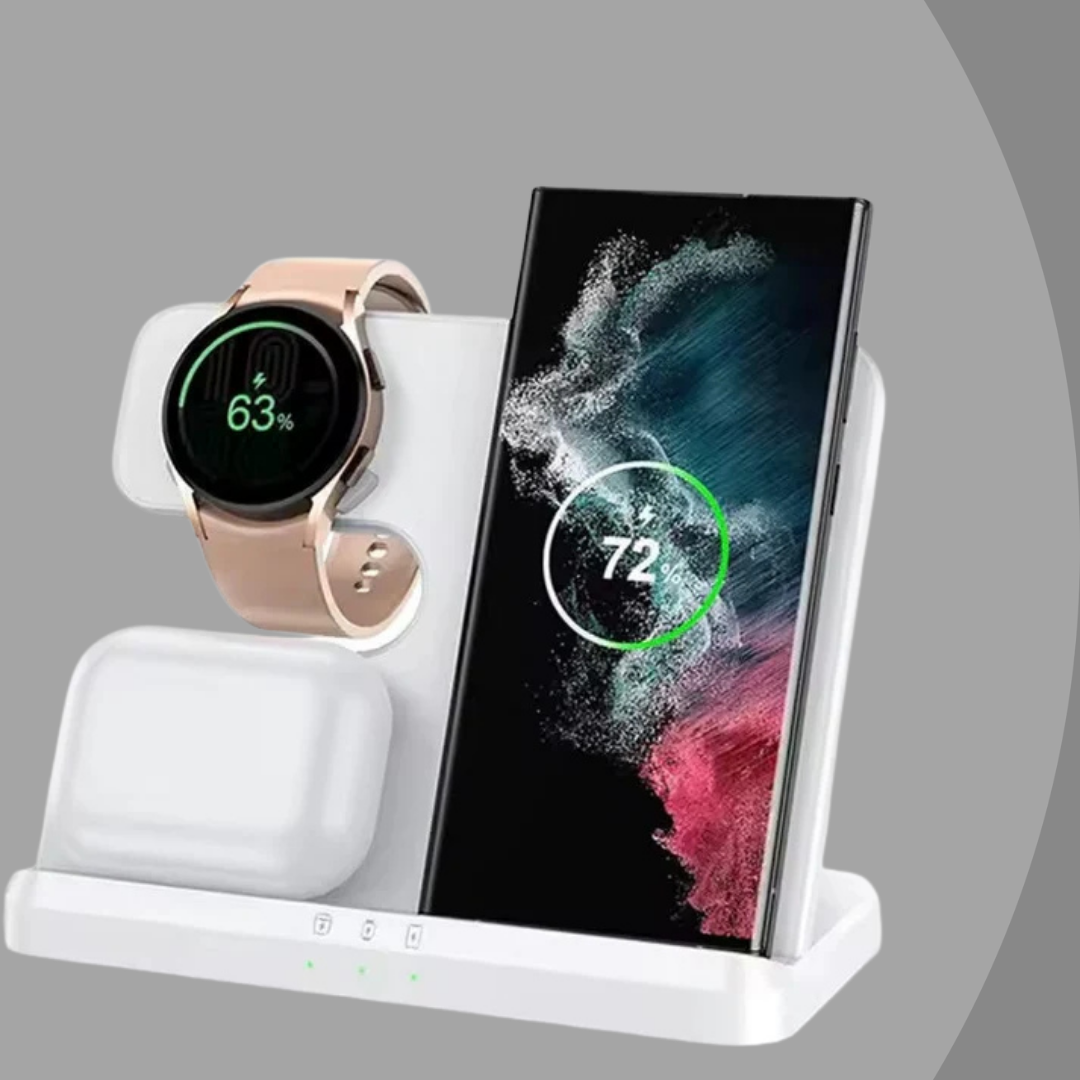 Android PowerNest™ — En laddare. Tre enheter. Inget kabelkaos.