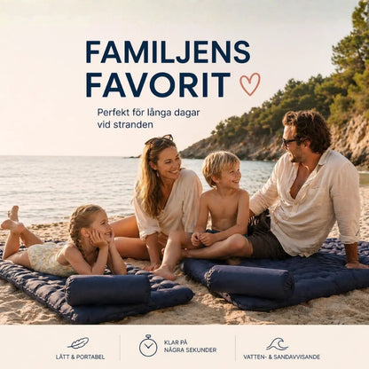 AirLounge™ – Uppblåsbar Solmadrass utan Pump för Strand, Resor & Avkoppling