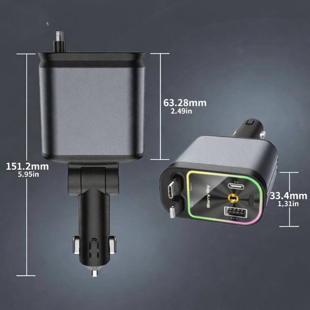 ChargeGlow™ – 66W Snabbladdare med Stjärnprojektor