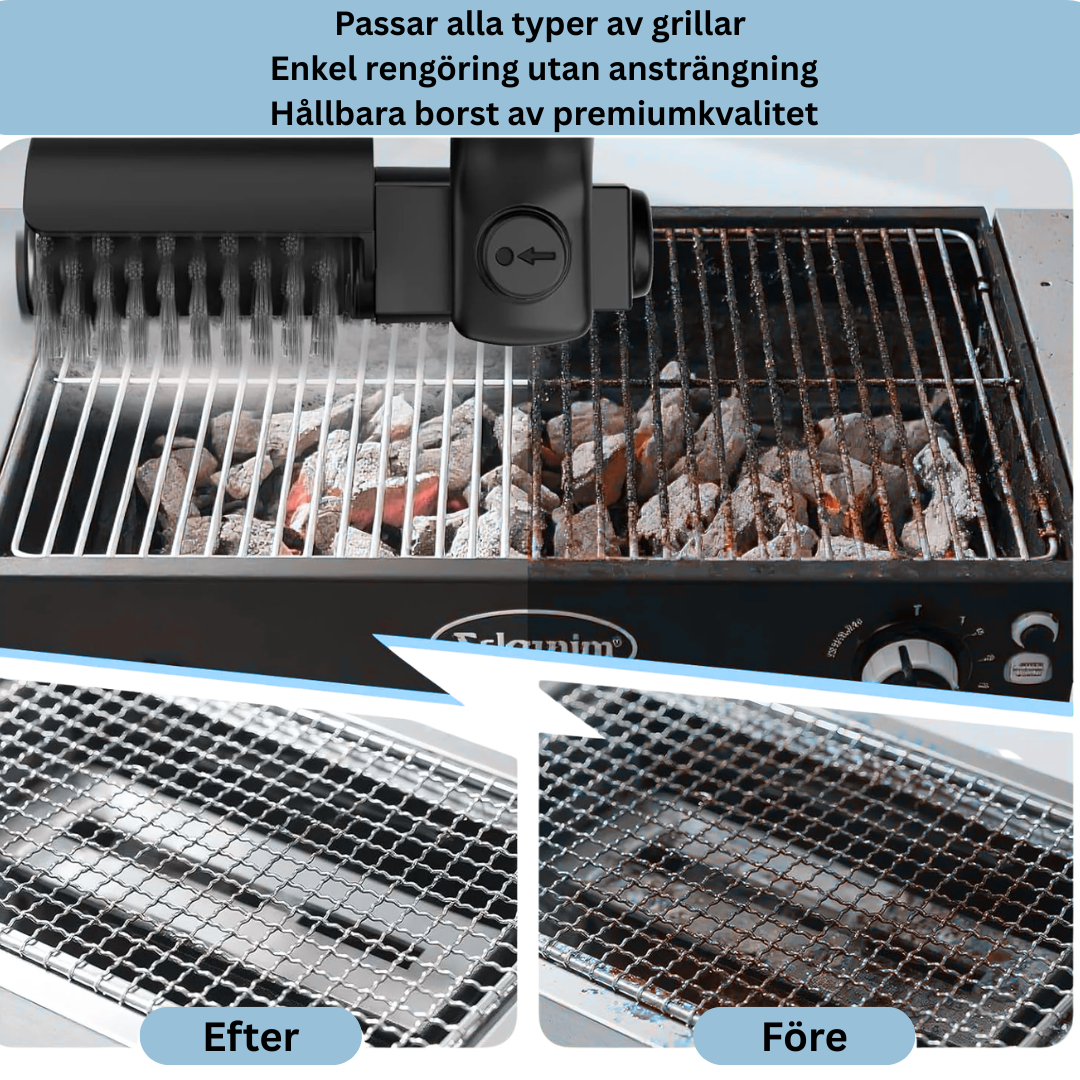 GrillRen™ | Elektrisk grillborste för snabb rengöring