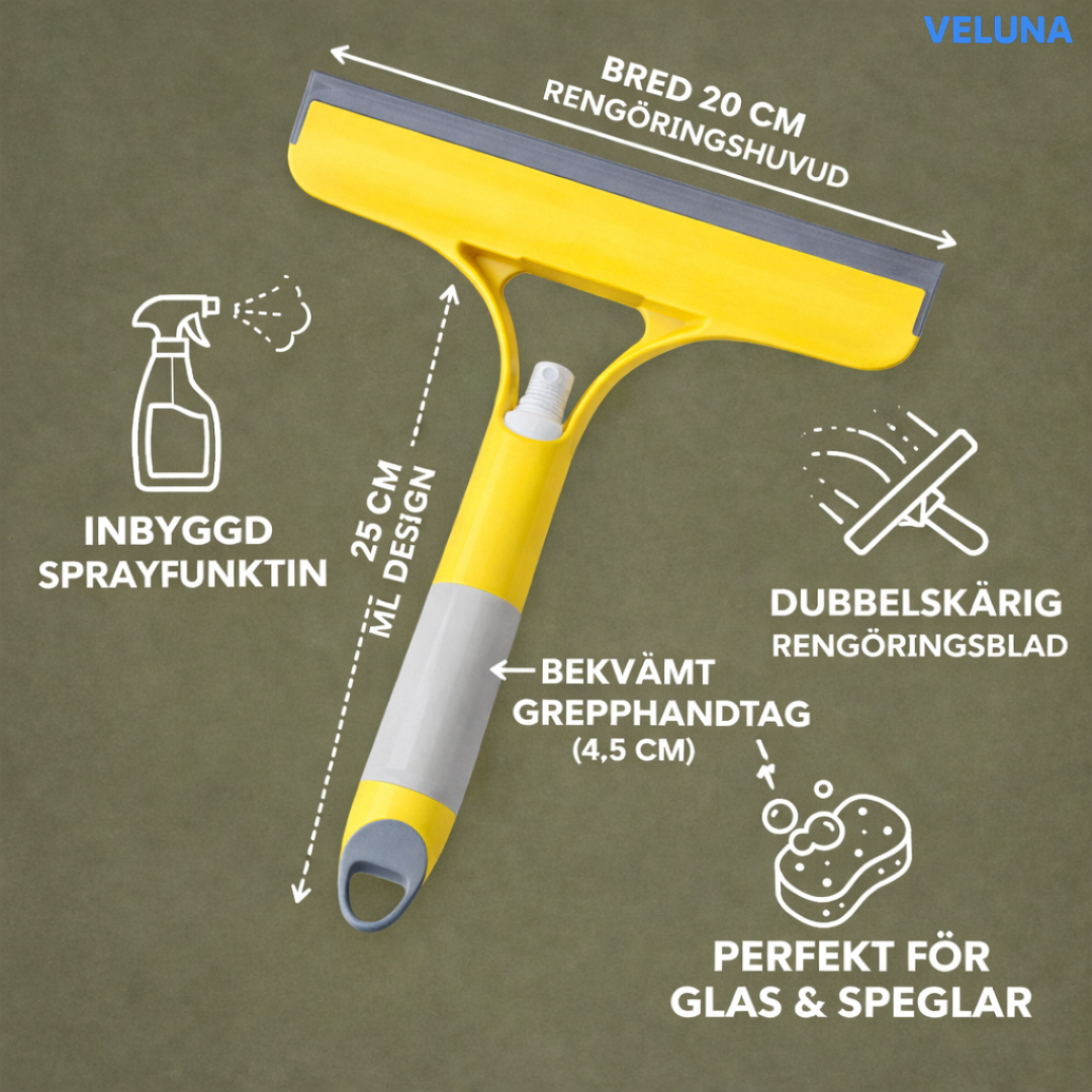 ClearSwipe™ 3-i-1 Glasrengörare - Kristallklart glas — med ett enda drag