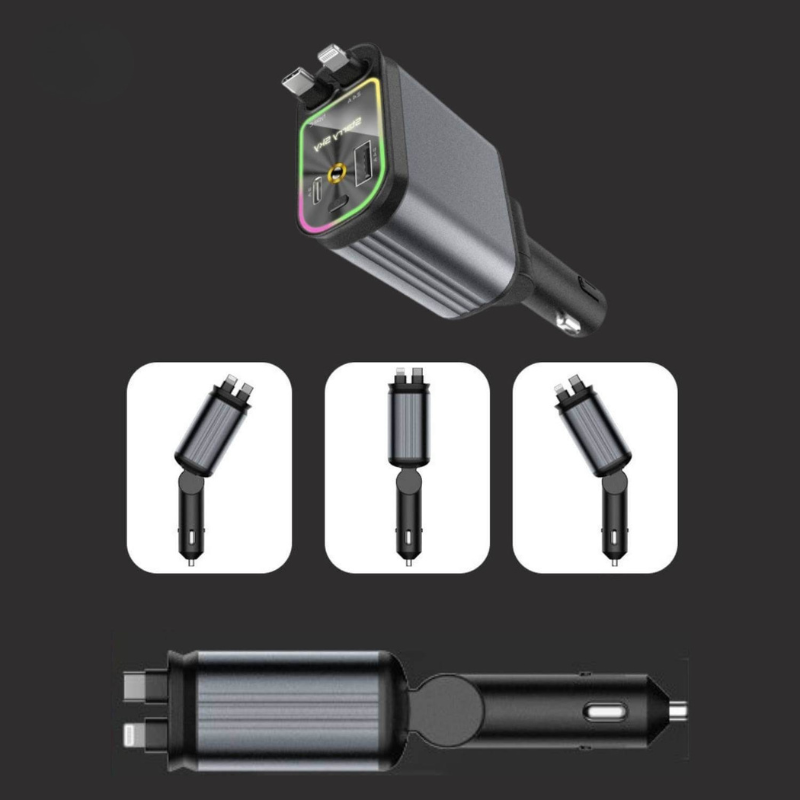 ChargeGlow™ – 66W Snabbladdare med Stjärnprojektor