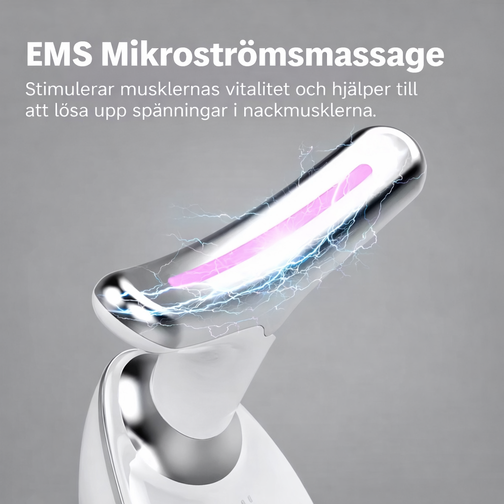 DermaGlow™ – EMS Ansikts- & Halslyft med LED-Ljusterapi