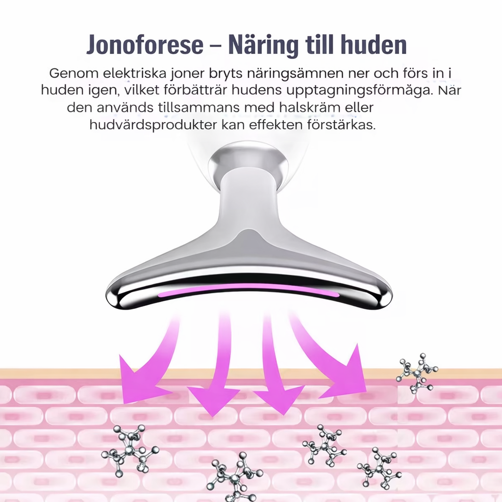 DermaGlow™ – EMS Ansikts- & Halslyft med LED-Ljusterapi