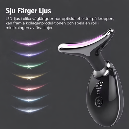 DermaGlow™ – EMS Ansikts- & Halslyft med LED-Ljusterapi