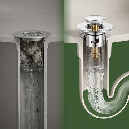 DrainGuard™ – Rostfritt Avloppsfilter som Stoppar Hår & Dålig Lukt