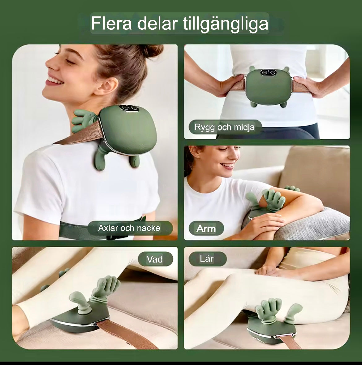 ZenKnead™ – 4D Nack- & Axelmassager med Värme