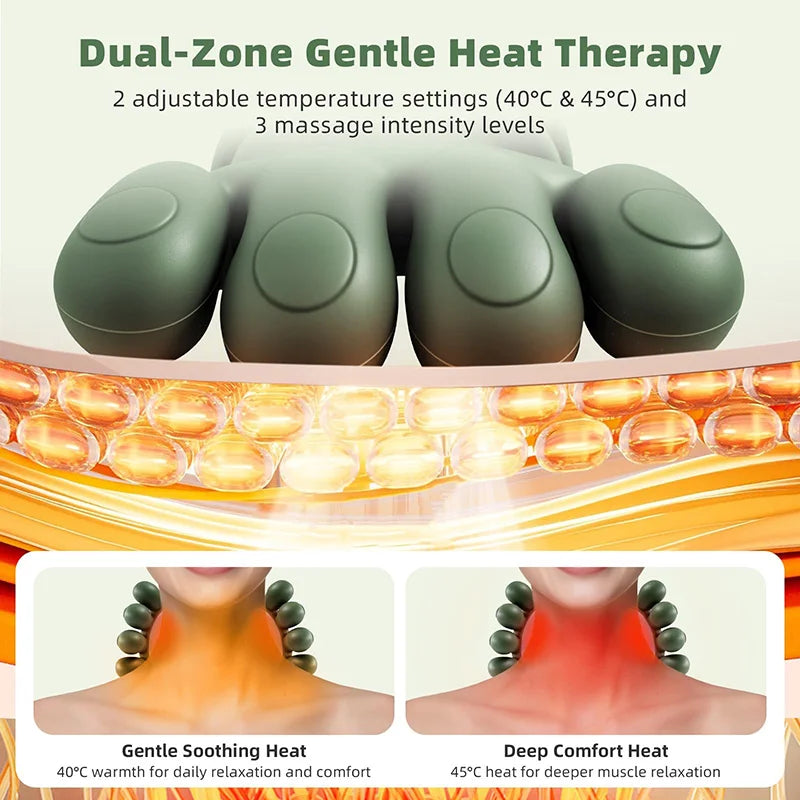 ZenKnead™ – 4D Nack- & Axelmassager med Värme