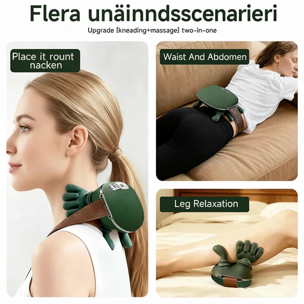 ZenKnead™ – 4D Nack- & Axelmassager med Värme