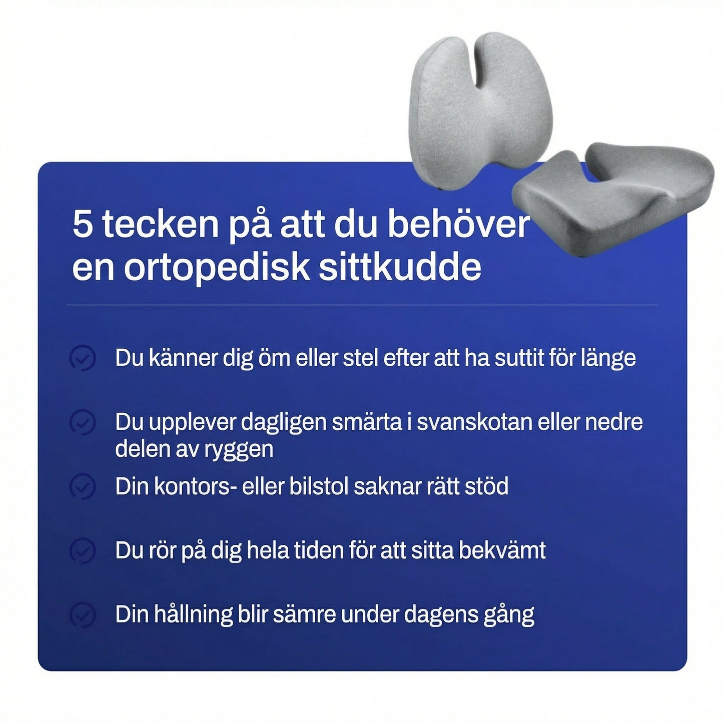 ComfortSeat™ – Ortopedisk Sittkudde för Bättre Komfort & Smärtlindring