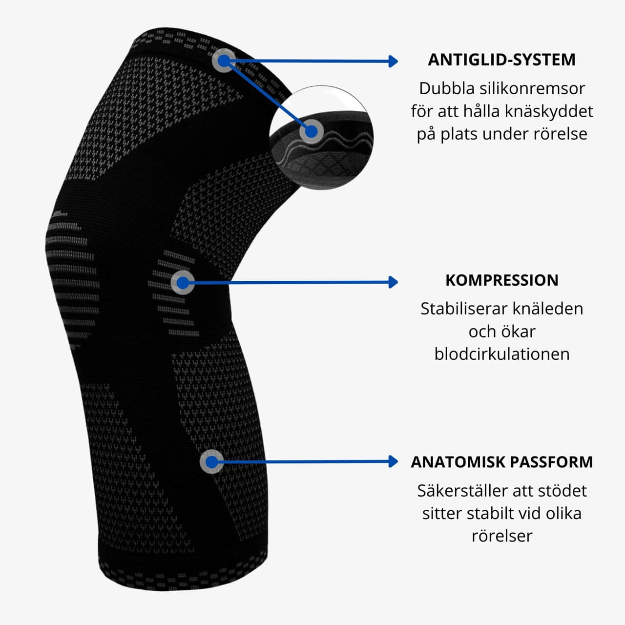 KneeRelief™ – Kompressions Knäskydd för Smärtlindring & Stabilitet
