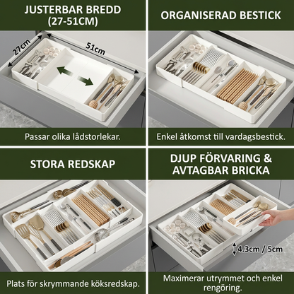 EasyDrawer™ – Smart utdragbar besticklåda för ett organiserat kök