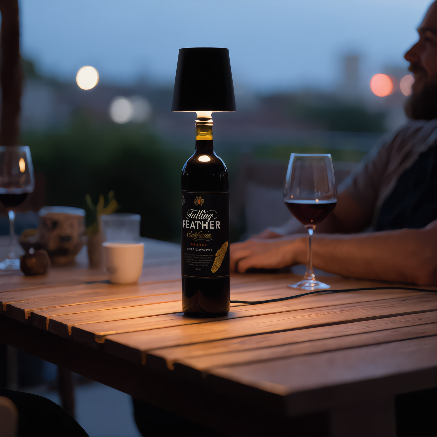 BottleLuxe™ – Stilren Flasklampa för Mysig Belysning