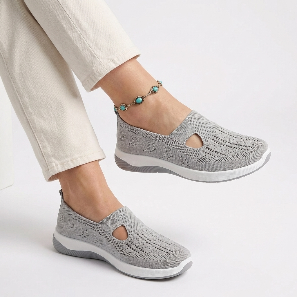 CloudStep™ – Ortopediska Slip-On Skor med Halkfri Komfort