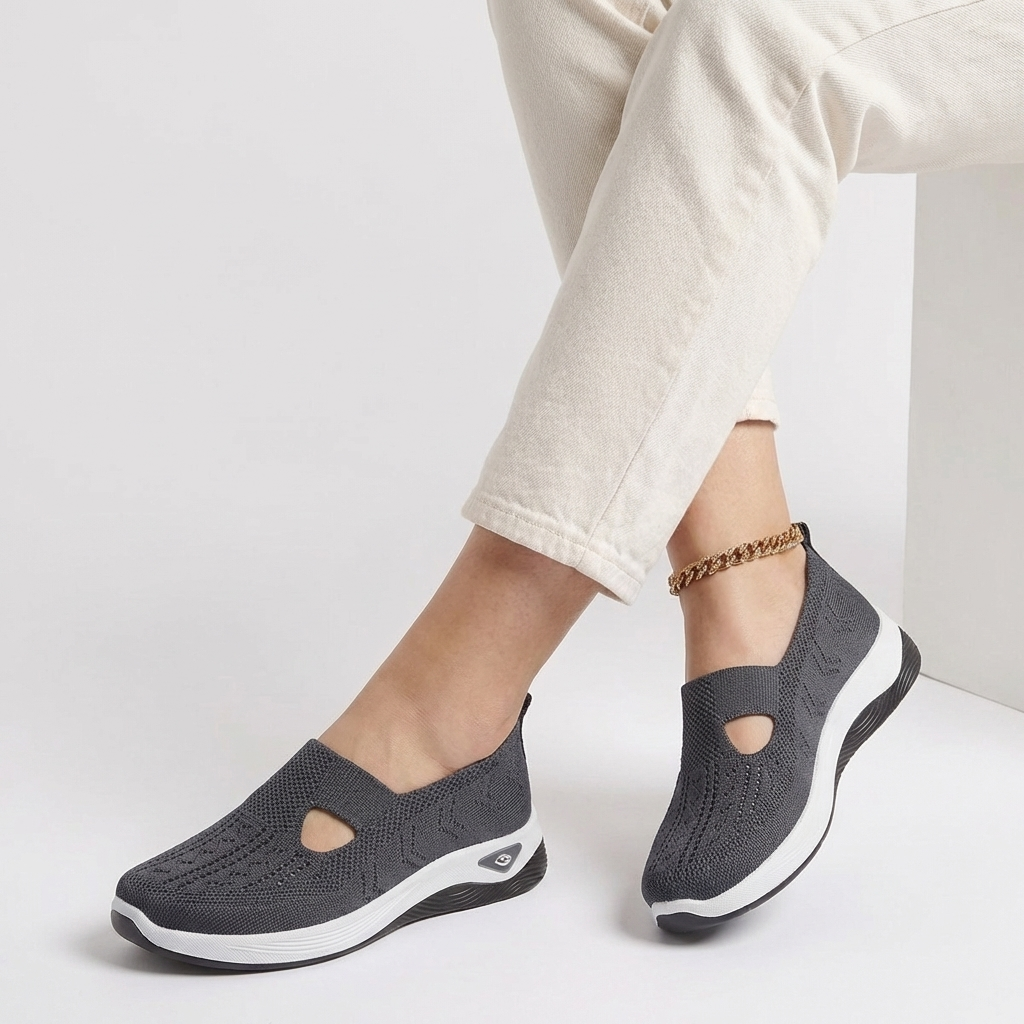 CloudStep™ – Ortopediska Slip-On Skor med Halkfri Komfort