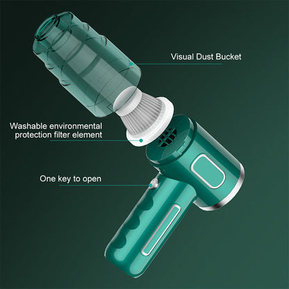 TurboVac™ – Kraftfull Sladdlös Handdammsugare för Bil & Hem