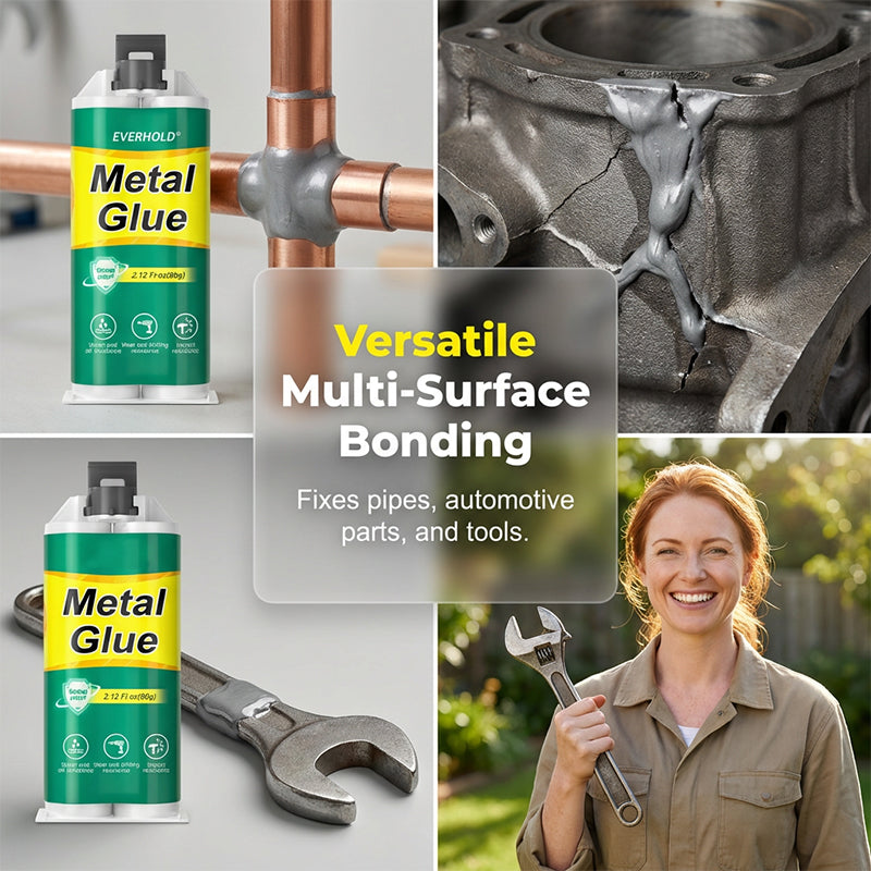 MetalRepair™ – Superstarkt Metallim för Snabba & Hållbara Reparationer + Gratis Omrörare & Sandpapper