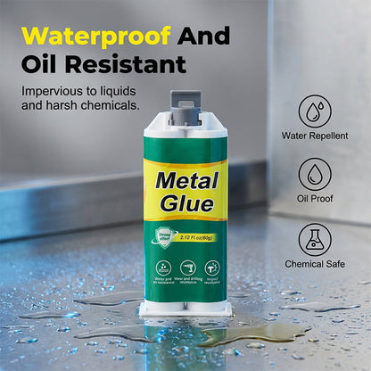 MetalRepair™ – Superstarkt Metallim för Snabba & Hållbara Reparationer + Gratis Omrörare & Sandpapper