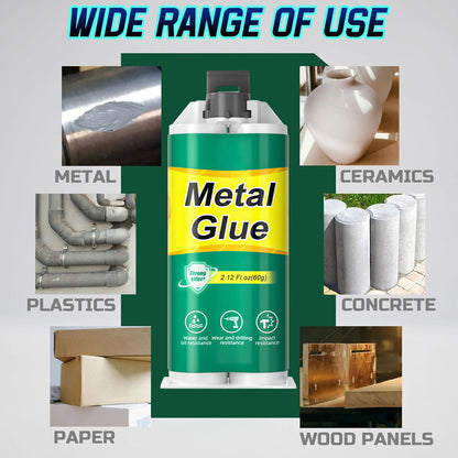 MetalRepair™ – Superstarkt Metallim för Snabba & Hållbara Reparationer + Gratis Omrörare & Sandpapper