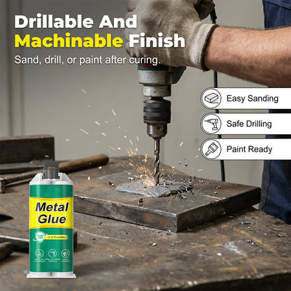 MetalRepair™ – Superstarkt Metallim för Snabba & Hållbara Reparationer + Gratis Omrörare & Sandpapper