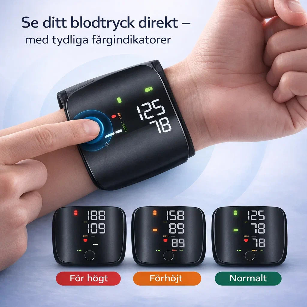 VitalWatch™ – Avancerad blodtrycksmätare för handleden