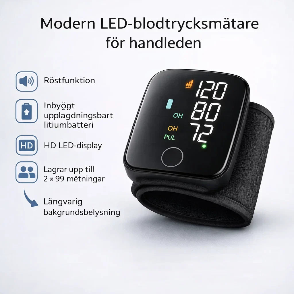 VitalWatch™ – Avancerad blodtrycksmätare för handleden