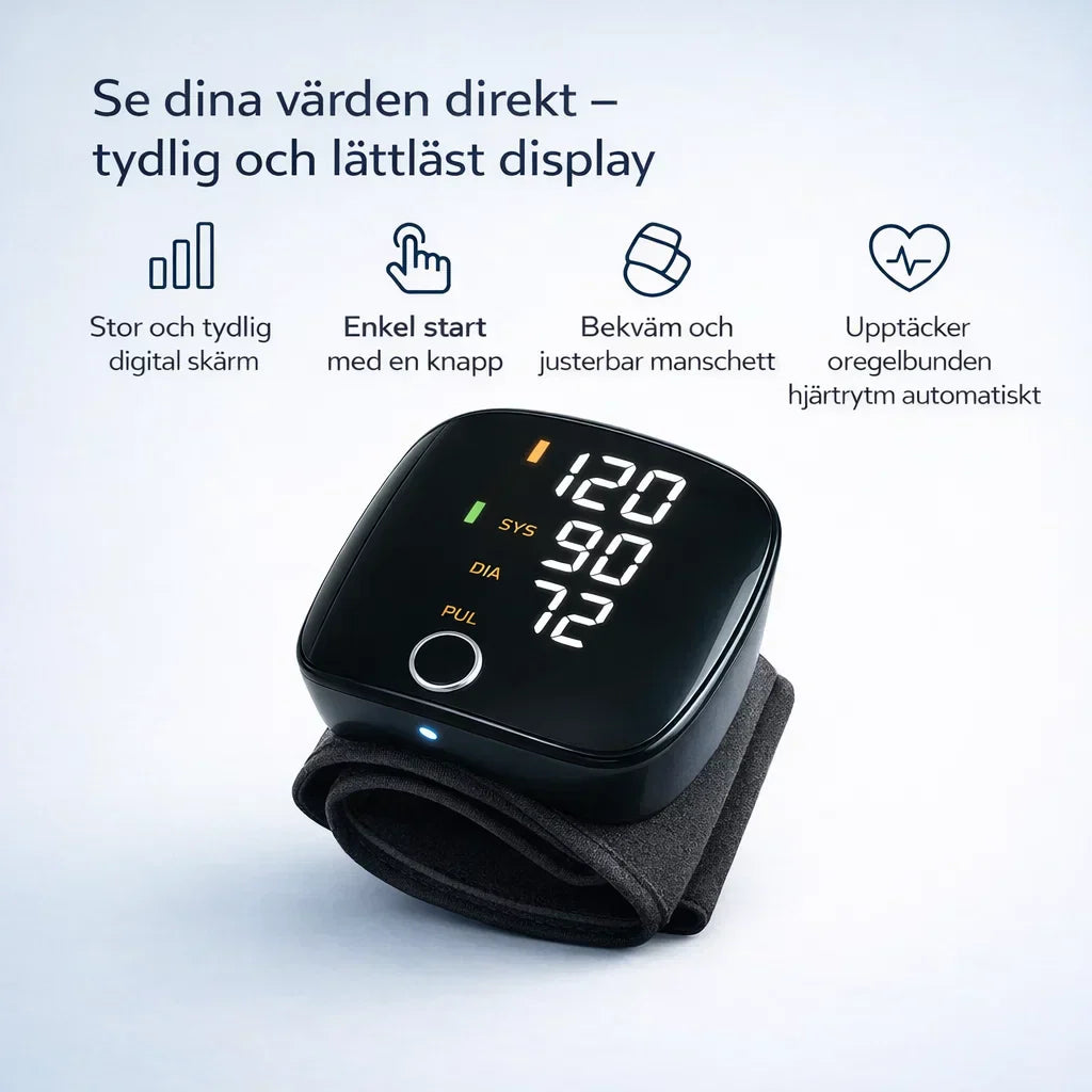 VitalWatch™ – Avancerad blodtrycksmätare för handleden