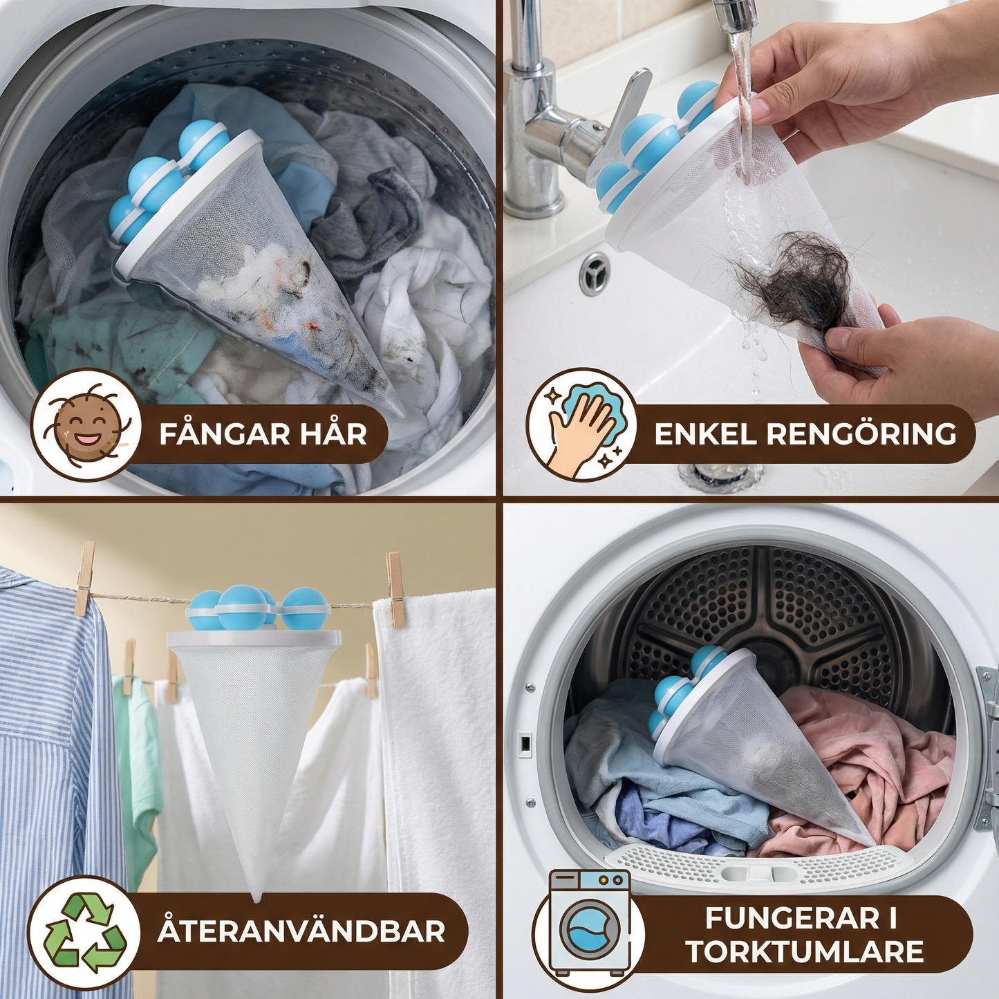 WashFilter™ – Tvättfilter som effektivt tar bort djurhår från kläder