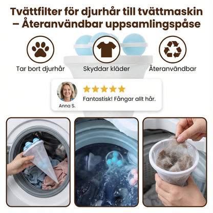 WashFilter™ – Tvättfilter som effektivt tar bort djurhår från kläder